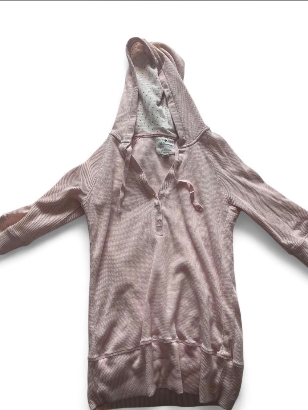 Bluenotes Light Pink Hooded V-Neck Sweater